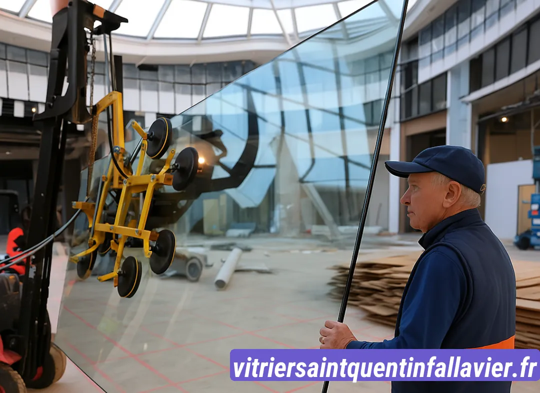 Remplacement de vitrine magasin Saint-Quentin-Fallavier